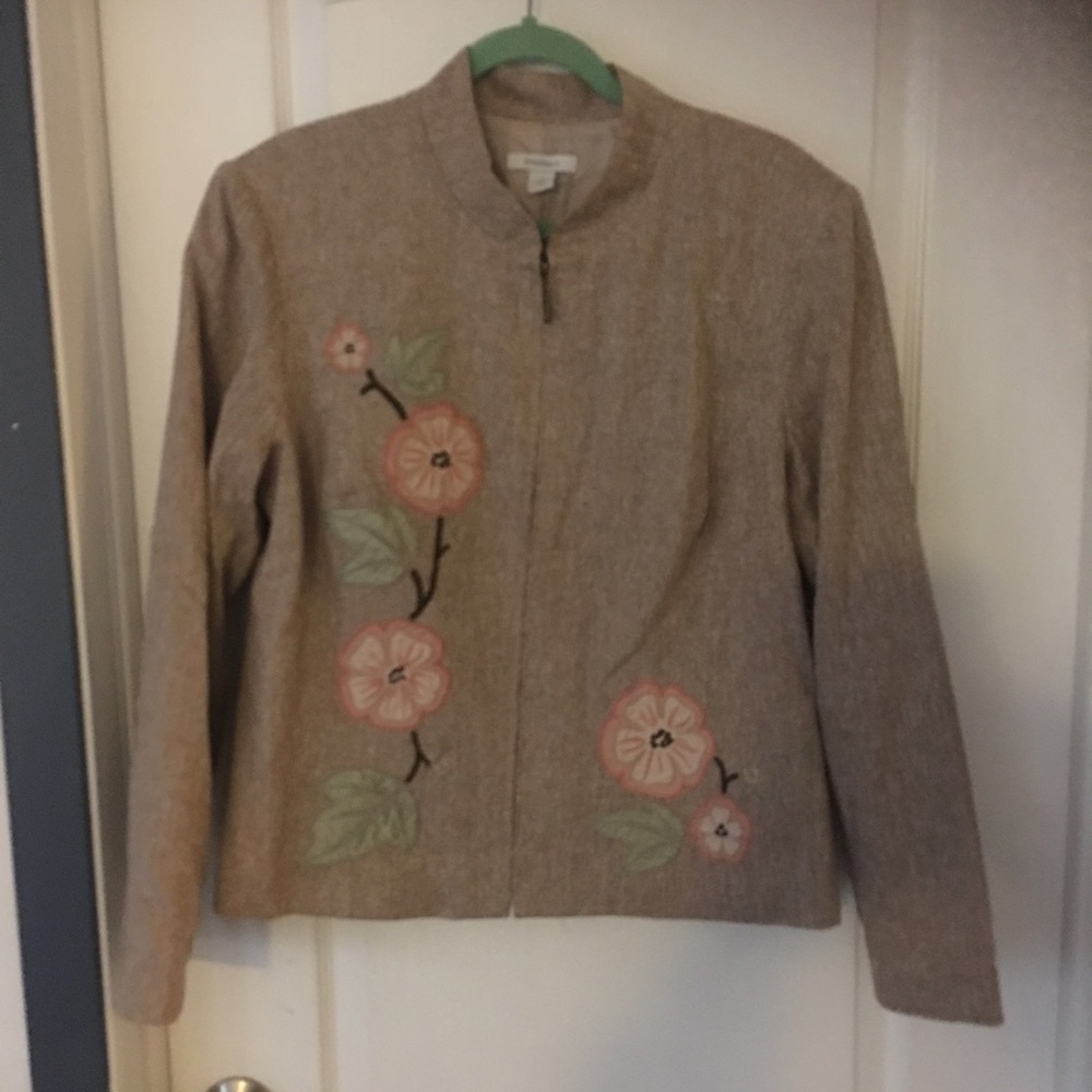 EUC Dress Barn Cherry Blossom Blazer Sz 16